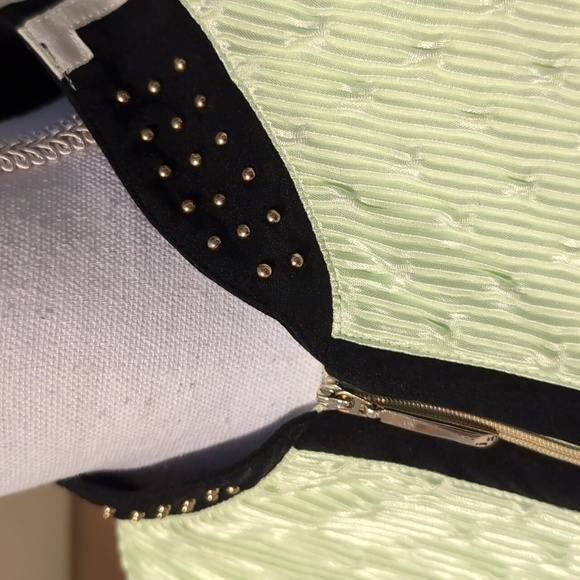 Jamie Sadock Lime Bubble Print Short Sleeve Ribbed Golf Top Size XL - Picture 3 of 13